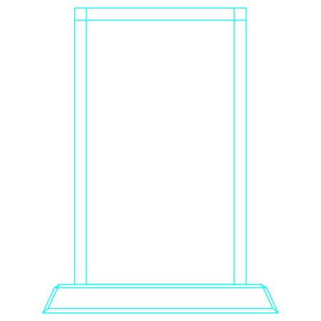 Galvano Cristal Rectangular 6308 - Imagen 3