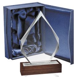 Galvano Cristal con Base de Madera BLAS 54