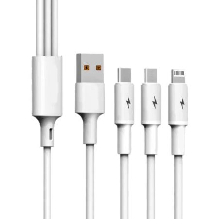 Cable Conector Multicargador Blanco T66 - Imagen 2