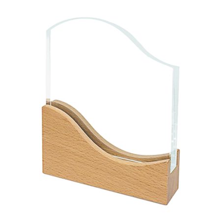 Galvano Cristal con Base de Madera BLAS 26 - Imagen 2