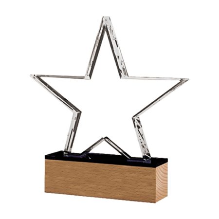 Galvano Cristal con Base de Madera BLAS 24 - Imagen 2