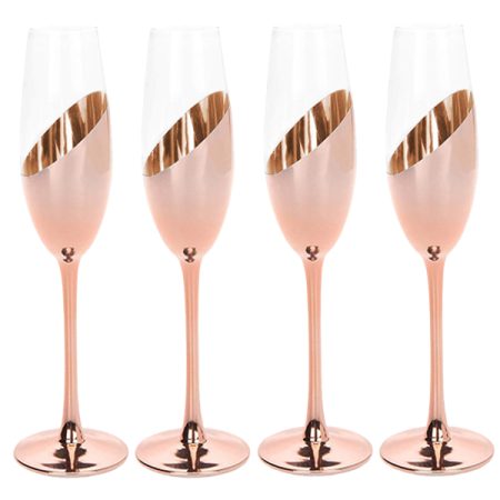 Set de 4 Copas Champagne Encobrizadas M85 - Imagen 4