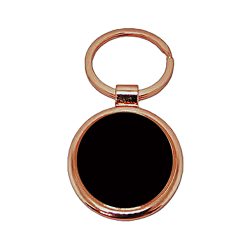 Llavero Circular Encobrizado Negro K61