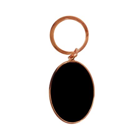 Llavero Ovalado Encobrizado Negro K60