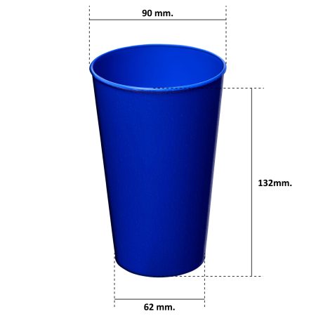 Vaso Plástico Reutilizable Empavonado M150 - Imagen 2