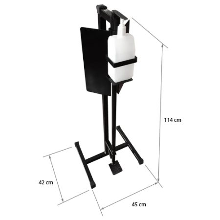 Dispensador de Pedal (negro) + Alcohol Gel de 1 Litro - Imagen 2