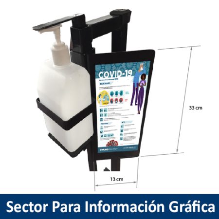Dispensador de Pedal (negro) + Alcohol Gel de 1 Litro - Imagen 3