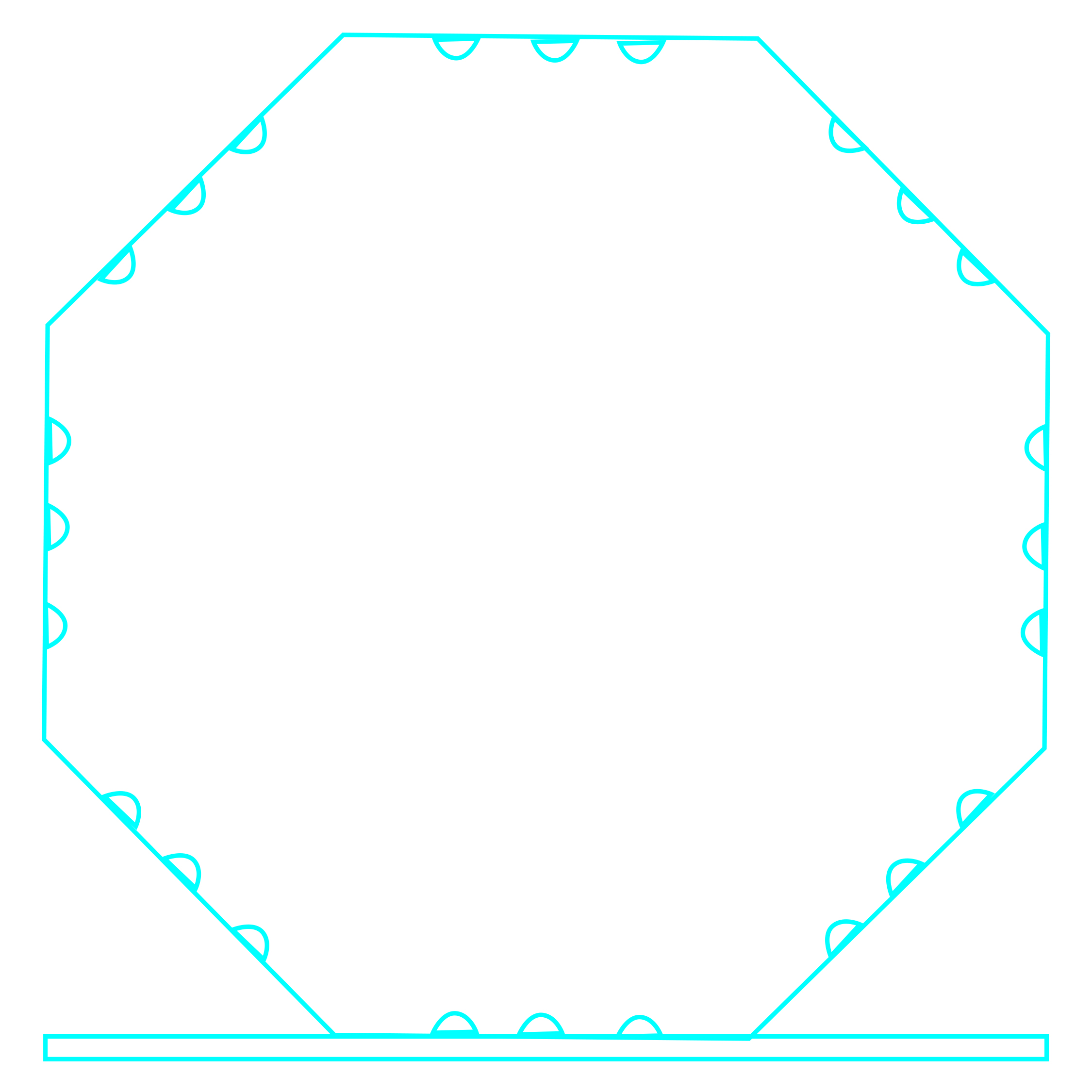 Galvano Cristal Octagonal 2376 - Imagen 4