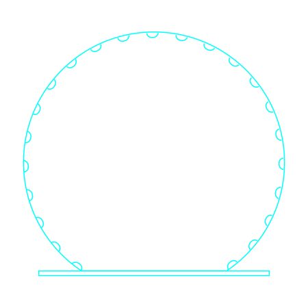 Galvano Cristal Circular 2377