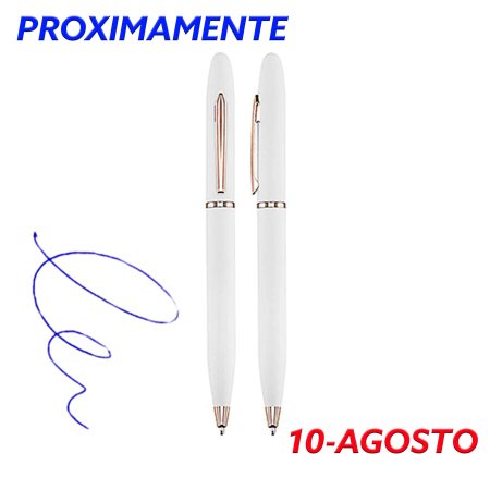 Bolígrafo Metálico Blanco Encobrizado L77