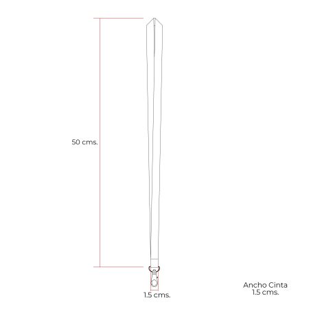 Cinta Lanyard Simple Texturada LAN03 - Imagen 2
